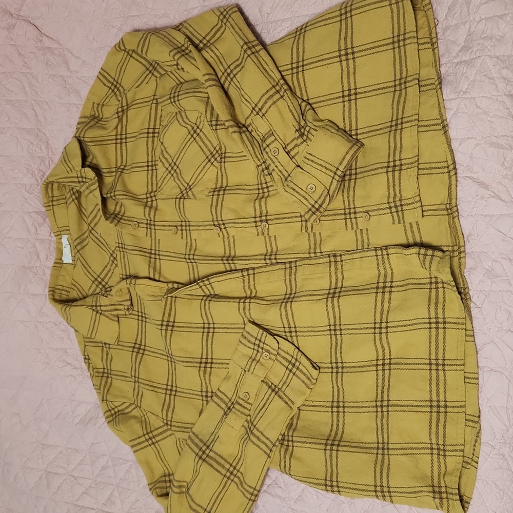 Ott yellow flannel size medium with front pocket